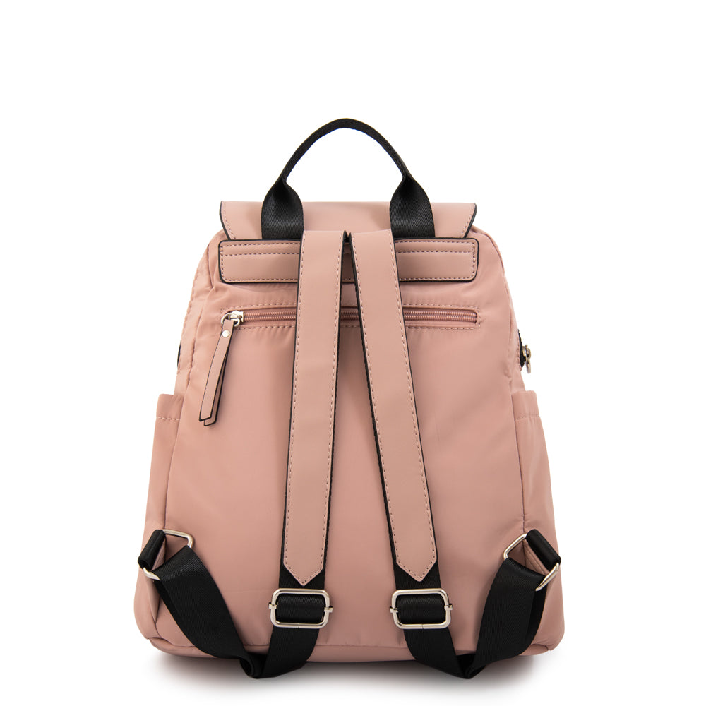 Mochila con tapa lois mediana rosa viejo