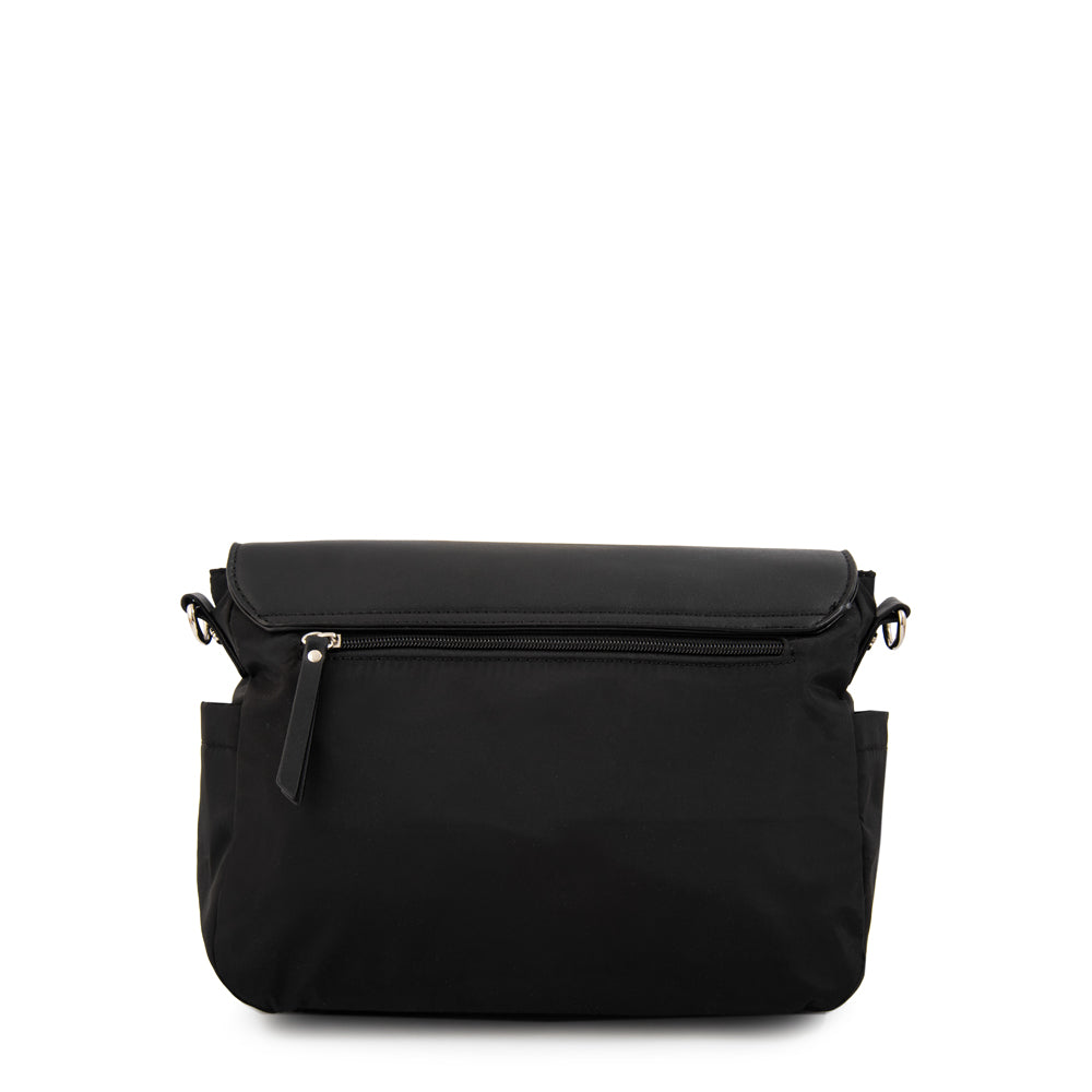 Cartera Bandolera con tapa lois mediana negro