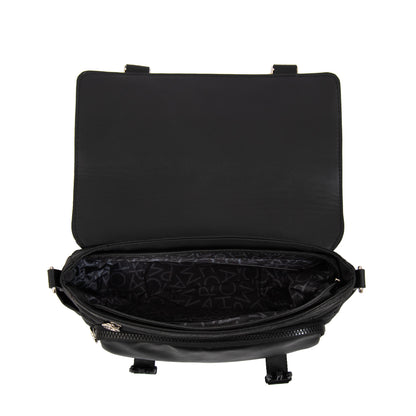 Cartera Bandolera con tapa lois mediana negro