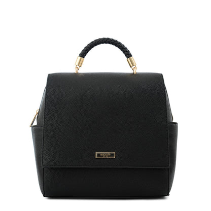 Mochila con tapa rosy mediana negro