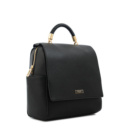 Mochila con tapa rosy mediana negro