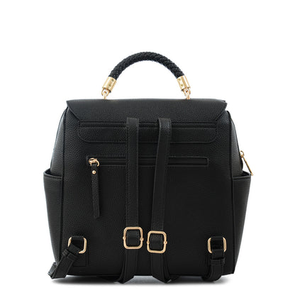 Mochila con tapa rosy mediana negro