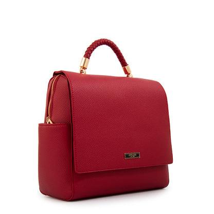 Mochila con tapa rosy mediana rojo