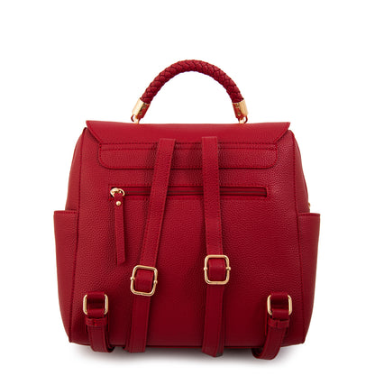 Mochila con tapa rosy mediana rojo