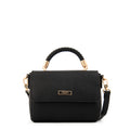 Cartera bandolera con tapa rosy pequeña negro