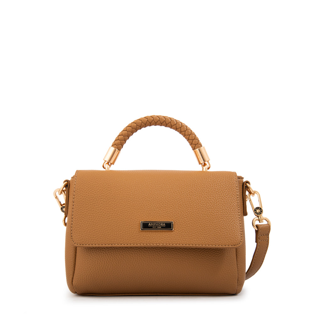 Cartera bandolera con tapa rosy pequeña