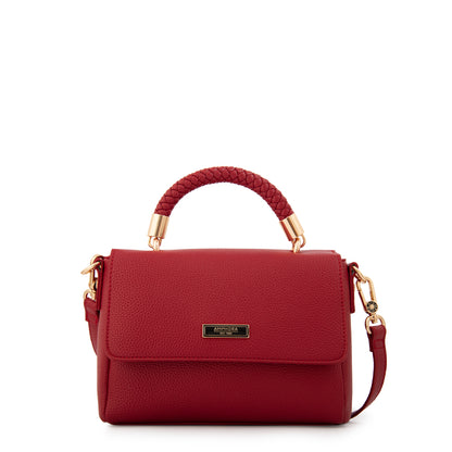 Cartera Bandolera con tapa rosy pequeña rojo