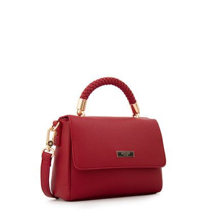 Cartera Bandolera con tapa rosy pequeña rojo
