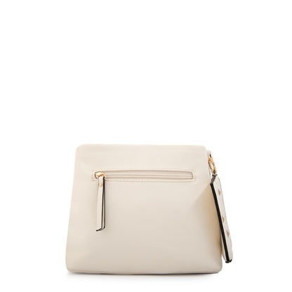Cartera Bandolera keny pequeña blanco crudo