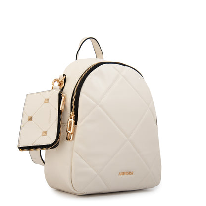 Mochila keny mediana blanco crudo