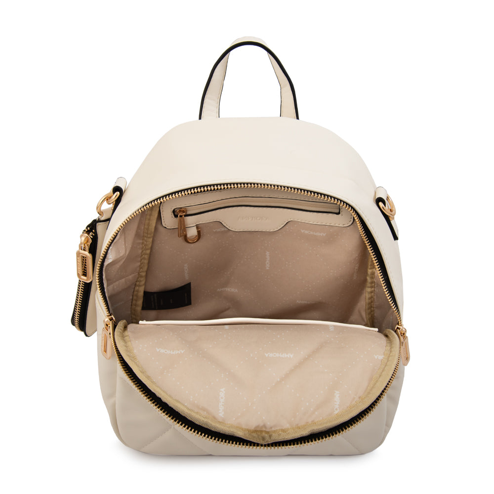 Mochila keny mediana blanco crudo