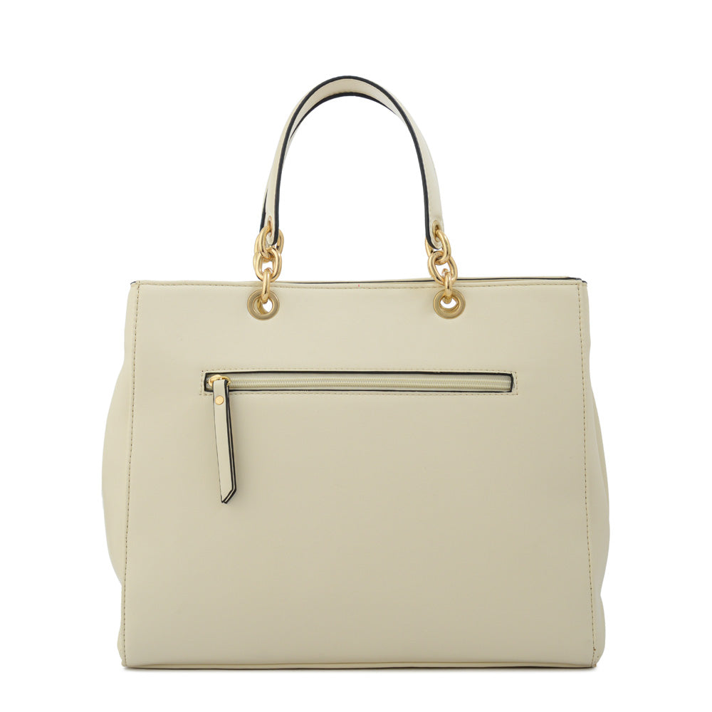 Cartera tote keny pequeña blanco crudo