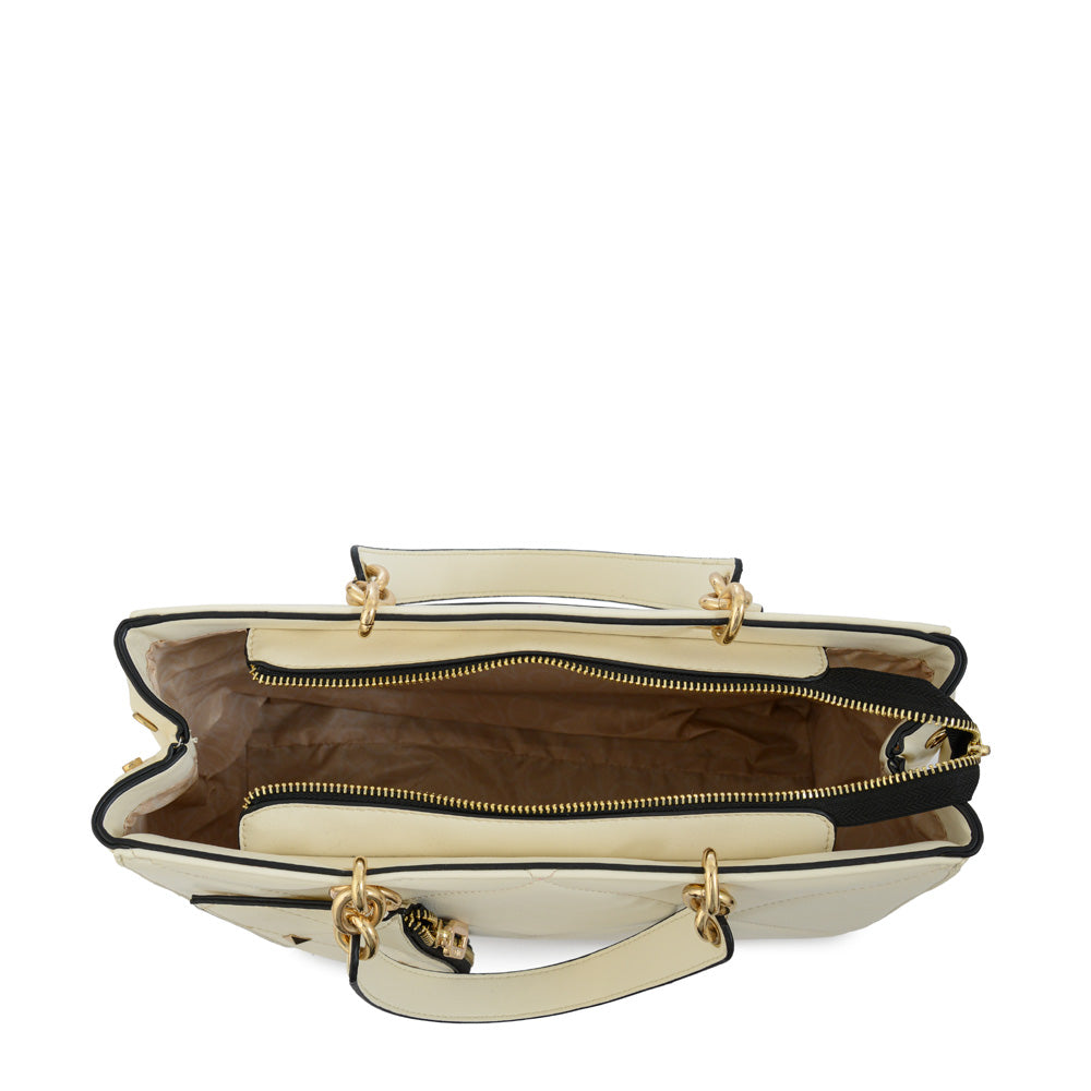 Cartera tote keny pequeña blanco crudo