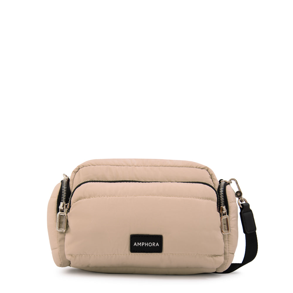 Cartera Bandolera melina mediana beige