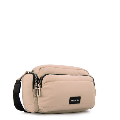 Cartera Bandolera melina mediana beige