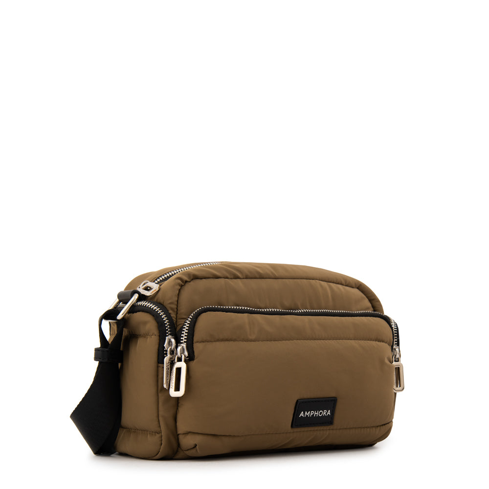 Cartera bandolera melina mediana verde oliva