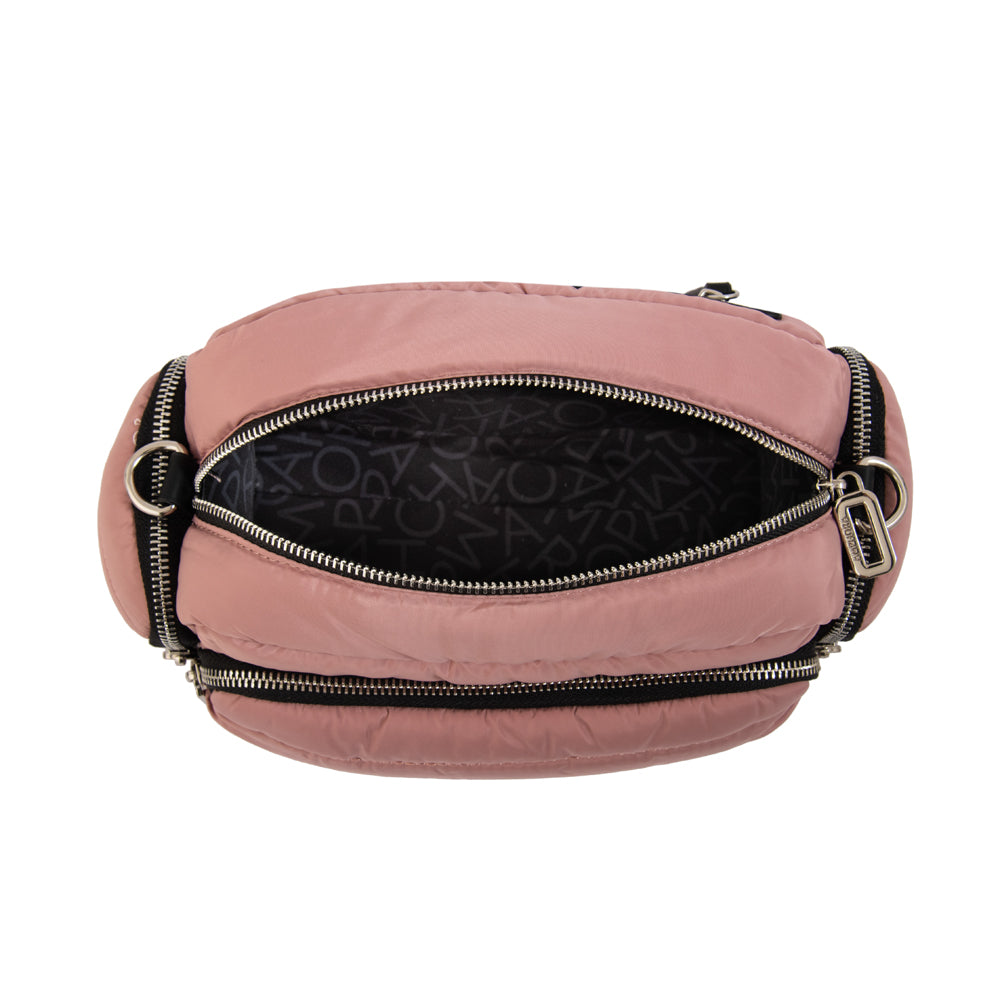 Cartera bandolera melina mediana rosa viejo