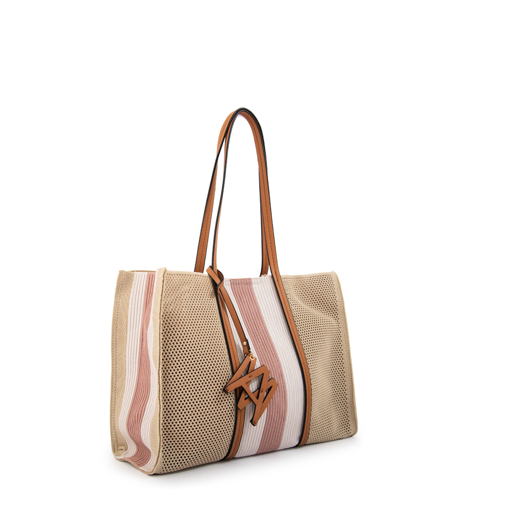 Bolso playa giuliana mediana beige