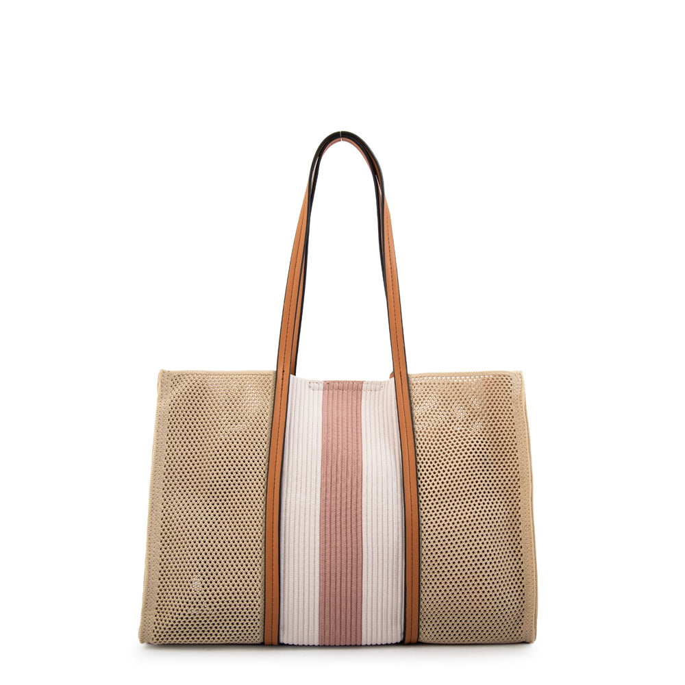 Bolso playa giuliana mediana beige