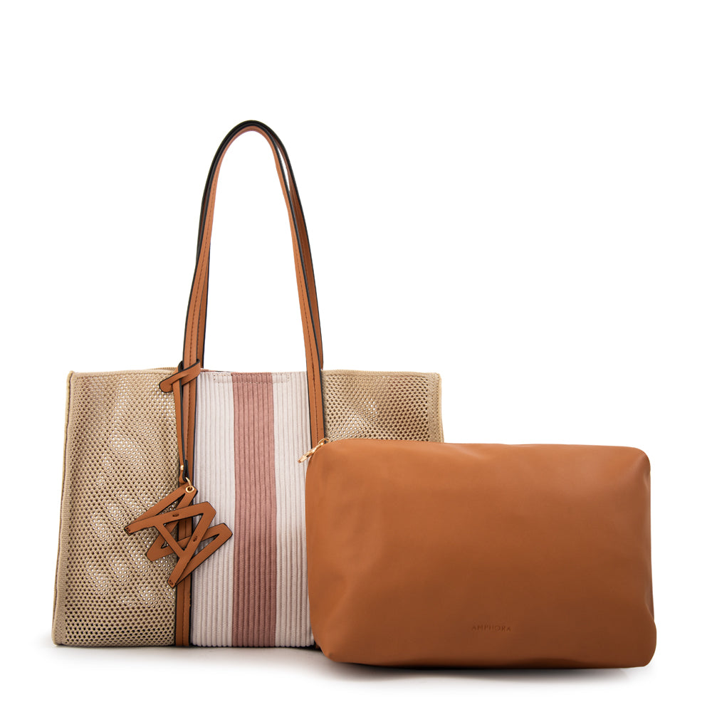 Bolso playa giuliana mediana beige