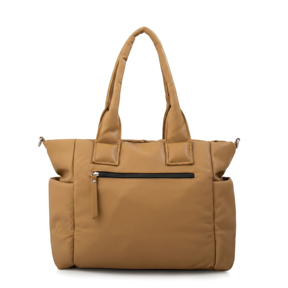 Cartera tote gelatto beige oscuro