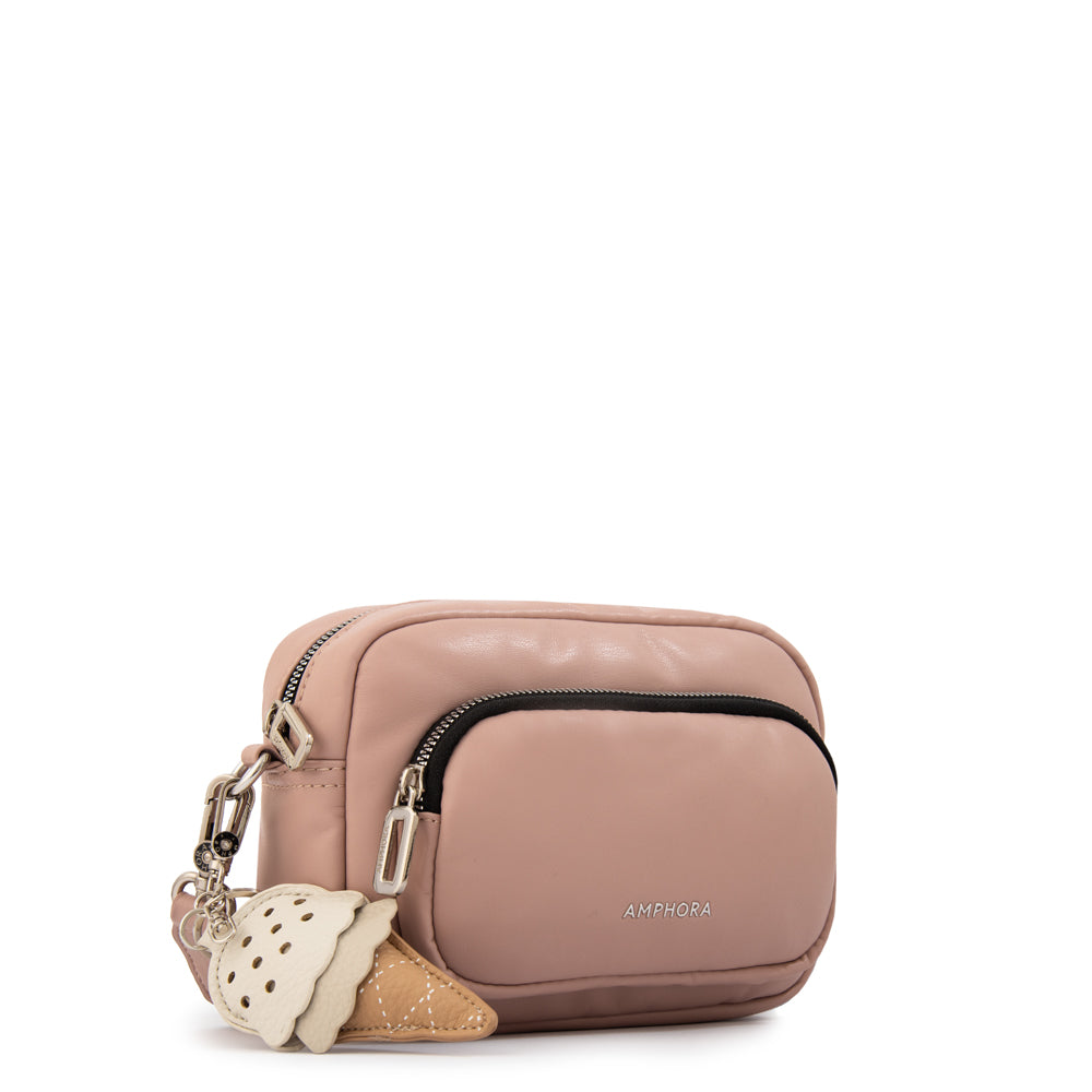 Cartera bandolera gelatto pequeña rosa viejo
