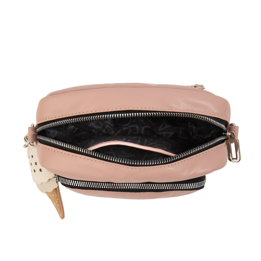Cartera bandolera gelatto pequeña rosa viejo