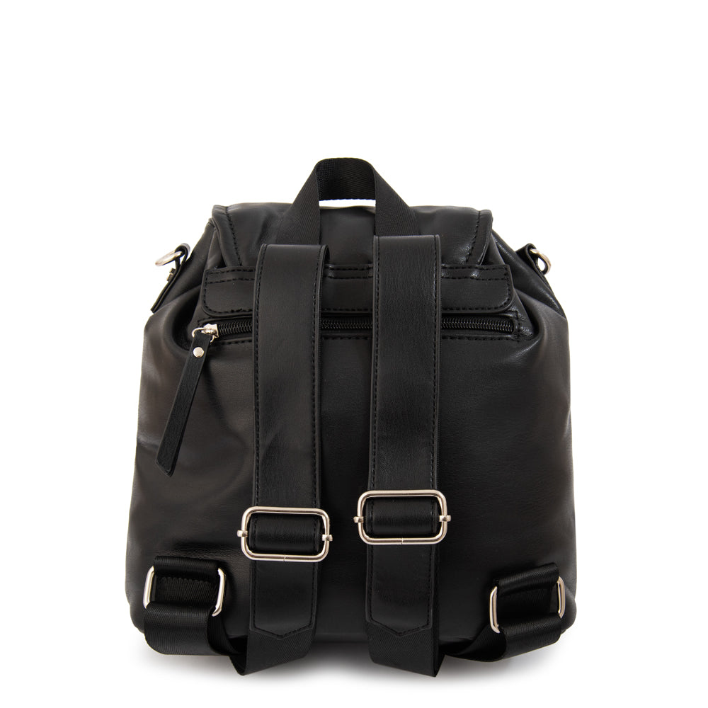 Mochila con tapa gelatto mediana negro