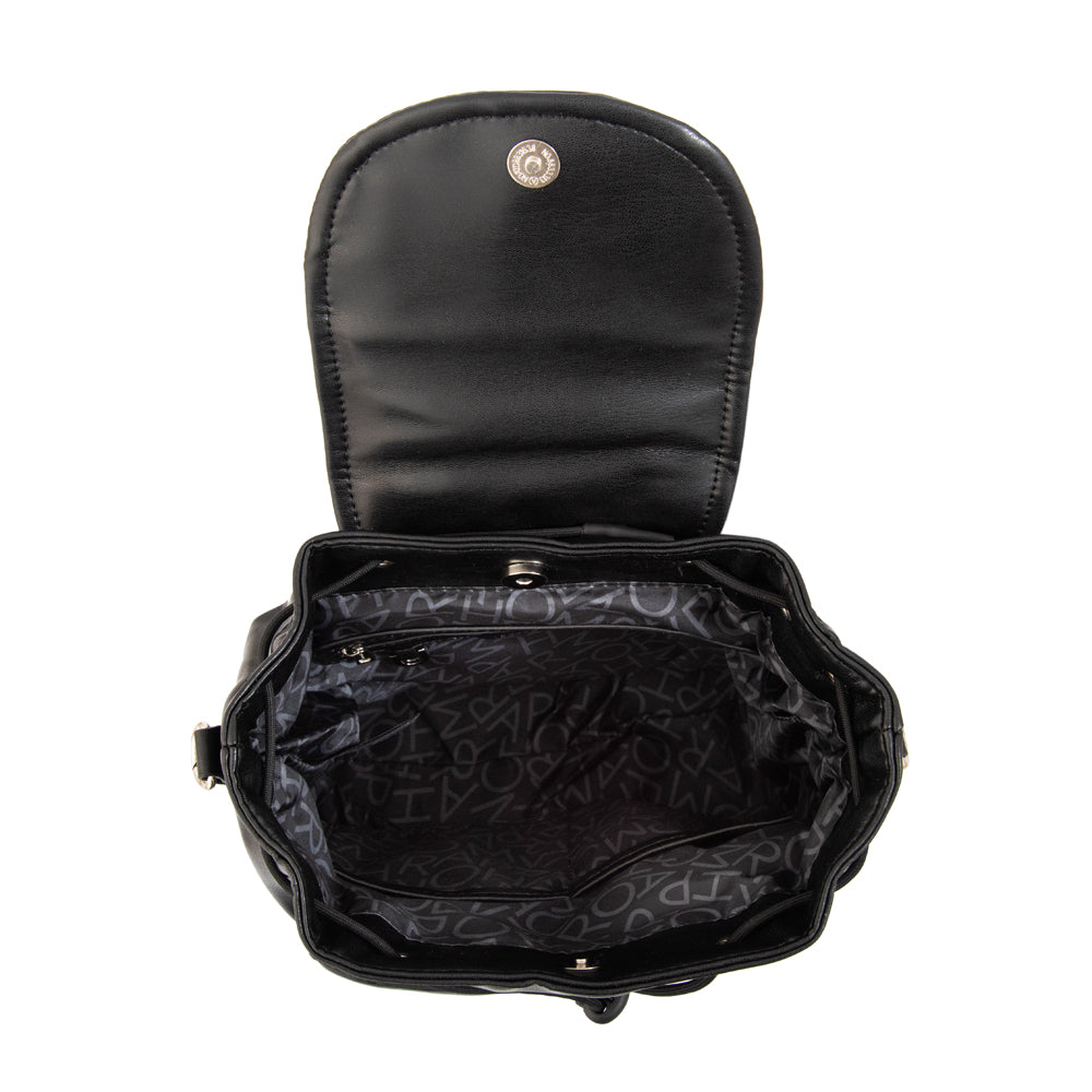 Mochila con tapa gelatto mediana negro