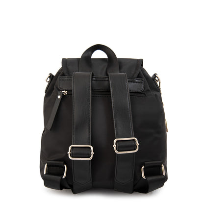 Mochila con tapa gelatto mediana negro especial