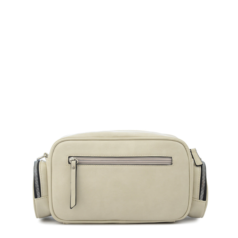 Cartera bandolera yanis pequeña blanco crudo