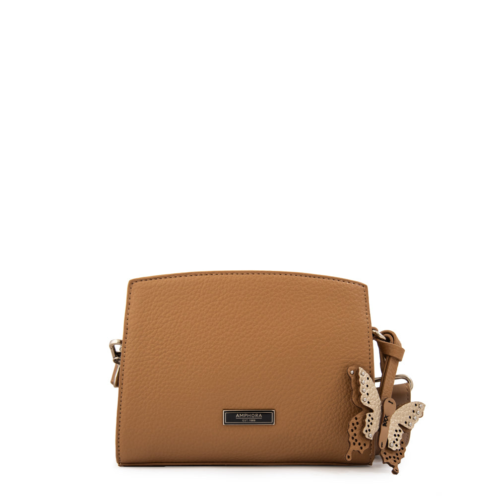 Cartera bandolera maripi pequeña camel