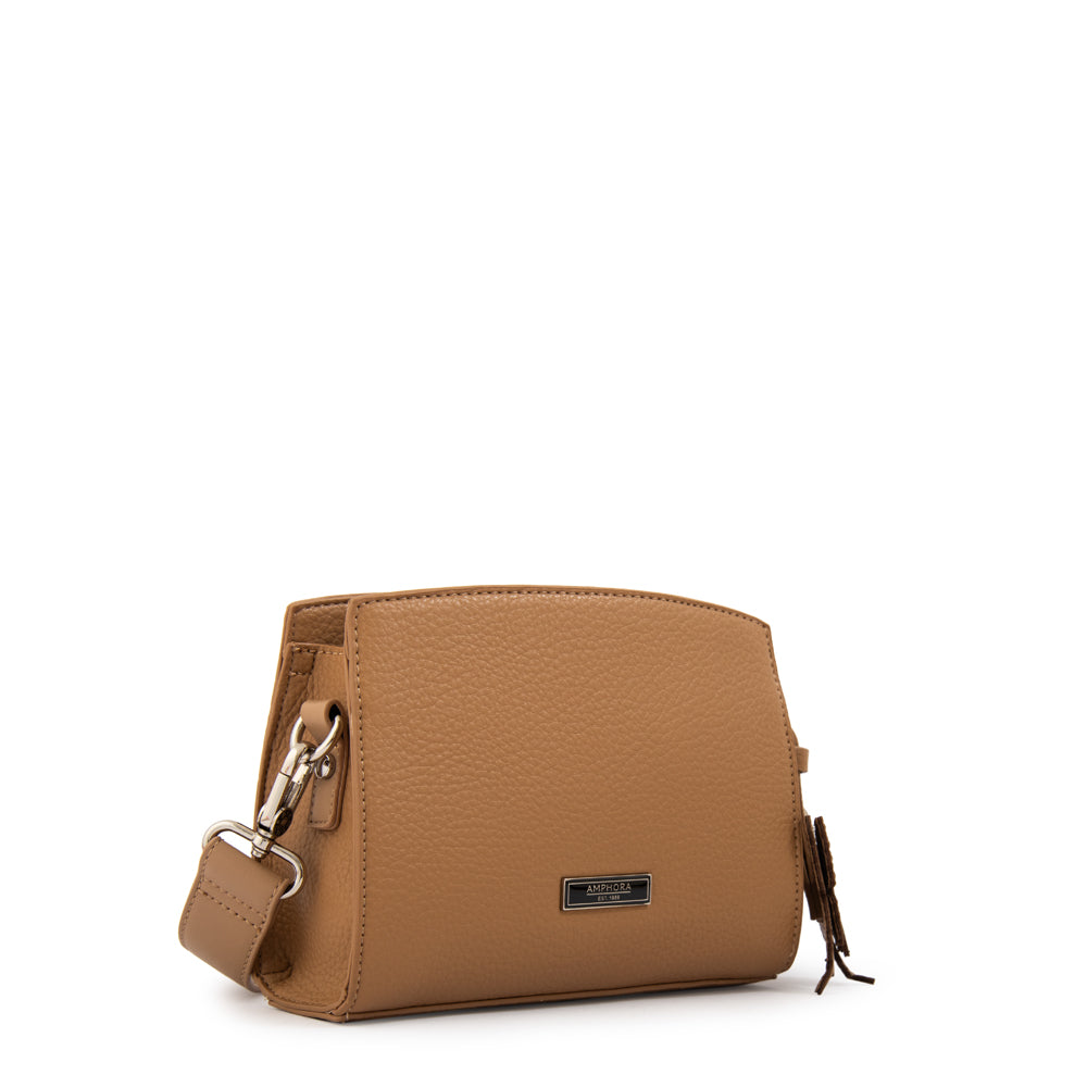 Cartera bandolera maripi pequeña camel