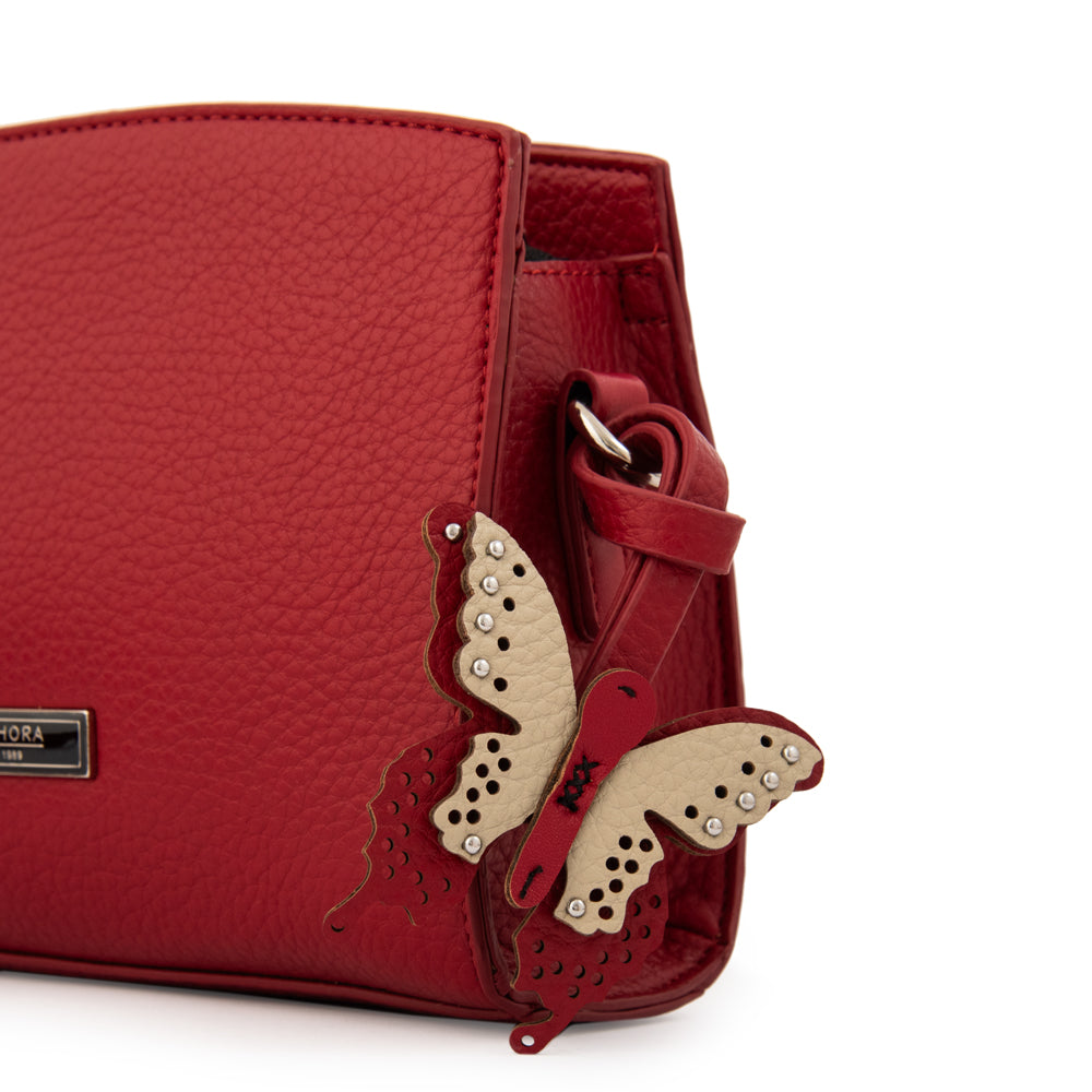 Cartera bandolera maripi pequeña rojo