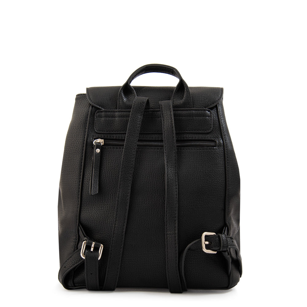 Mochila con tapa dayla mediana negro