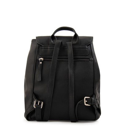 Mochila con tapa dayla mediana negro