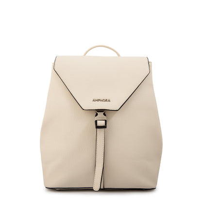 Mochila con tapa dayla mediana blanco crudo