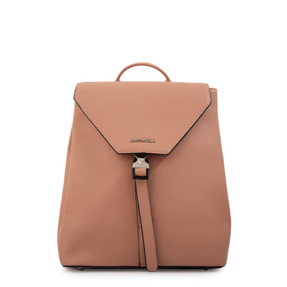 Mochila con tapa dayla mediana rosa viejo