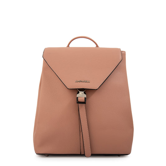 Mochila con tapa dayla mediana rosa viejo