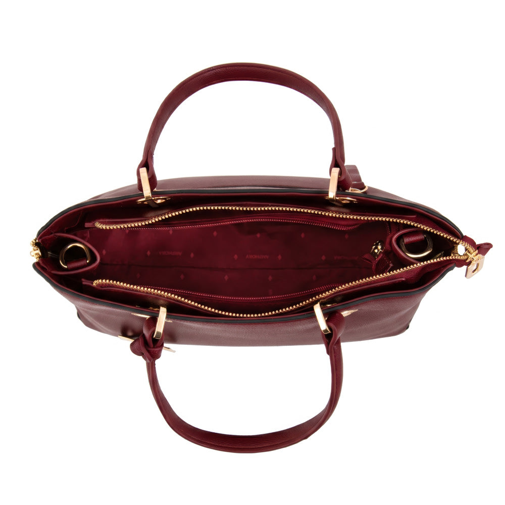 Cartera tote laia rojo oscuro