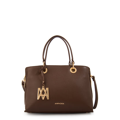 Cartera tote laia mediana café oscuro