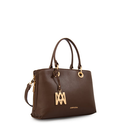 Cartera tote laia mediana café oscuro