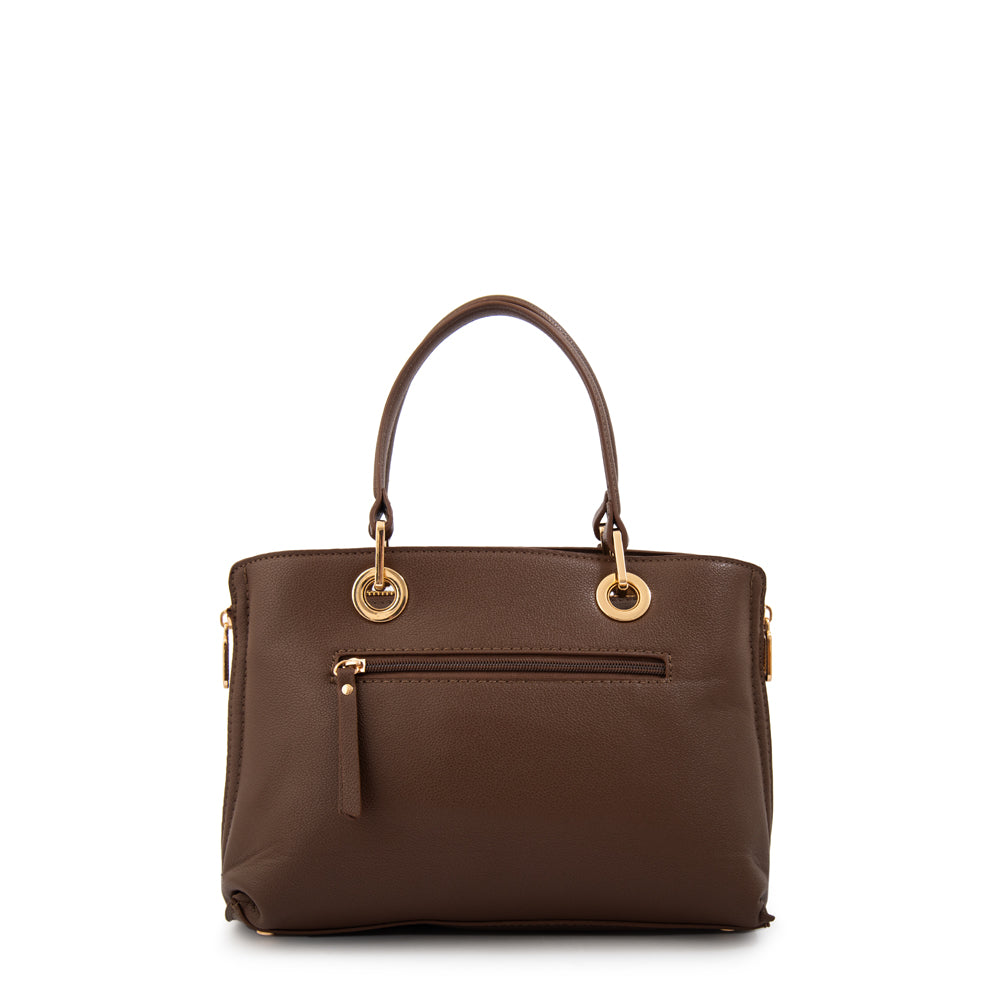 Cartera tote laia mediana café oscuro