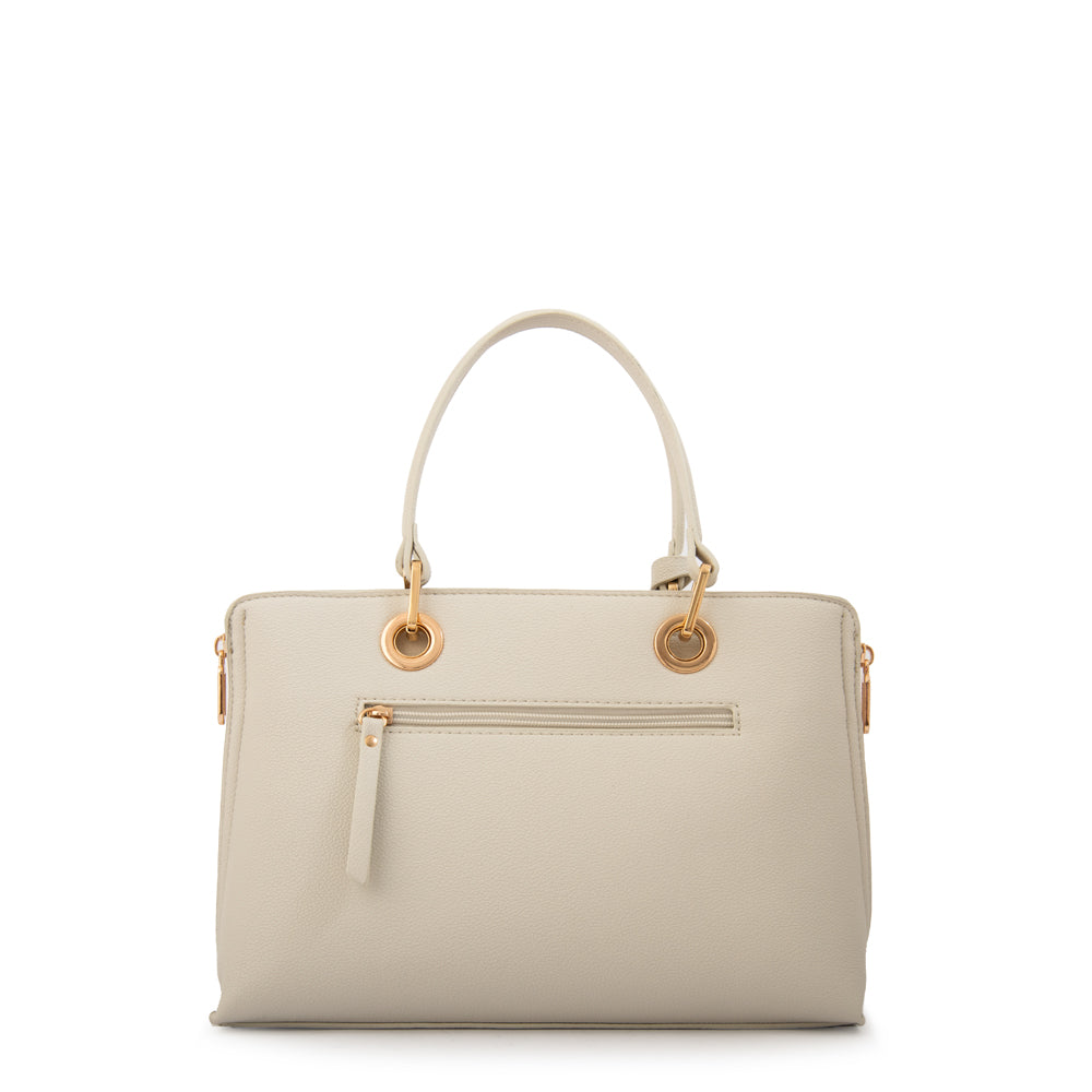 Cartera tote laia mediana blanco crudo