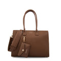 Cartera tote porta notebook mabel grande café oscuro