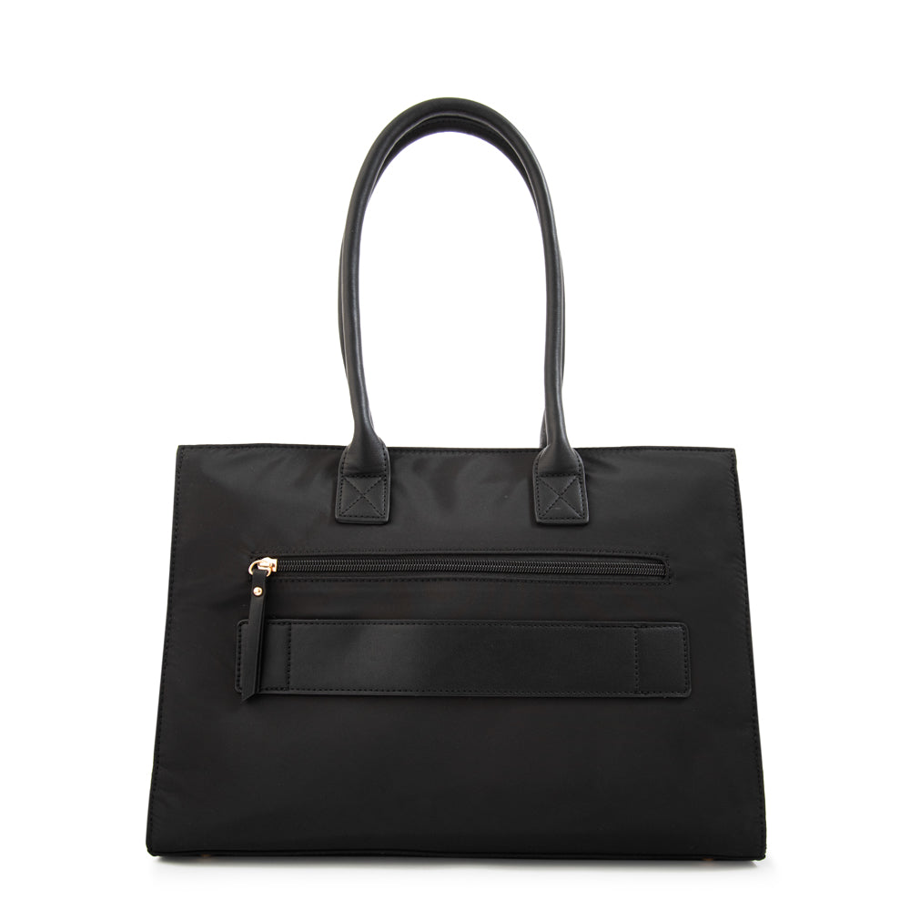 Cartera tote porta notebook mabel grande negro especial