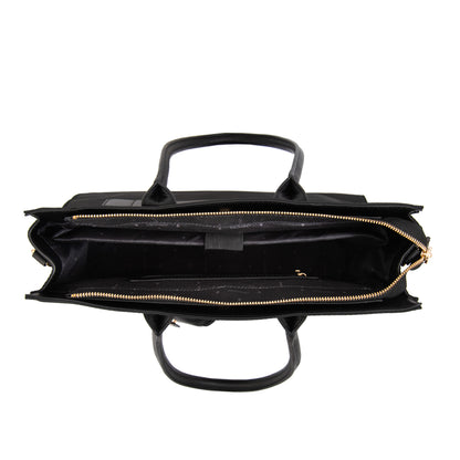 Cartera tote porta notebook mabel grande negro especial