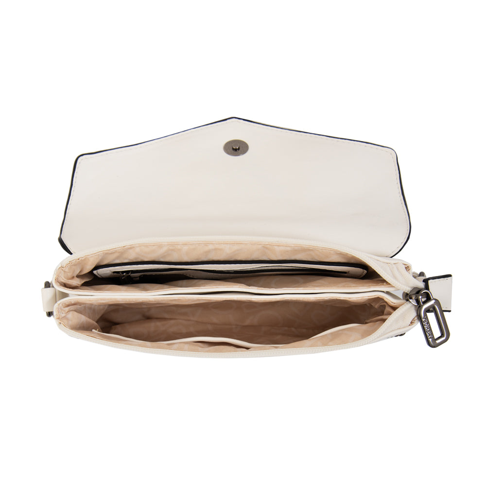 Cartera bandolera jani pequeña blanco
