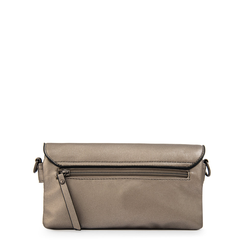 Cartera bandolera jani pequeña plateado oscuro