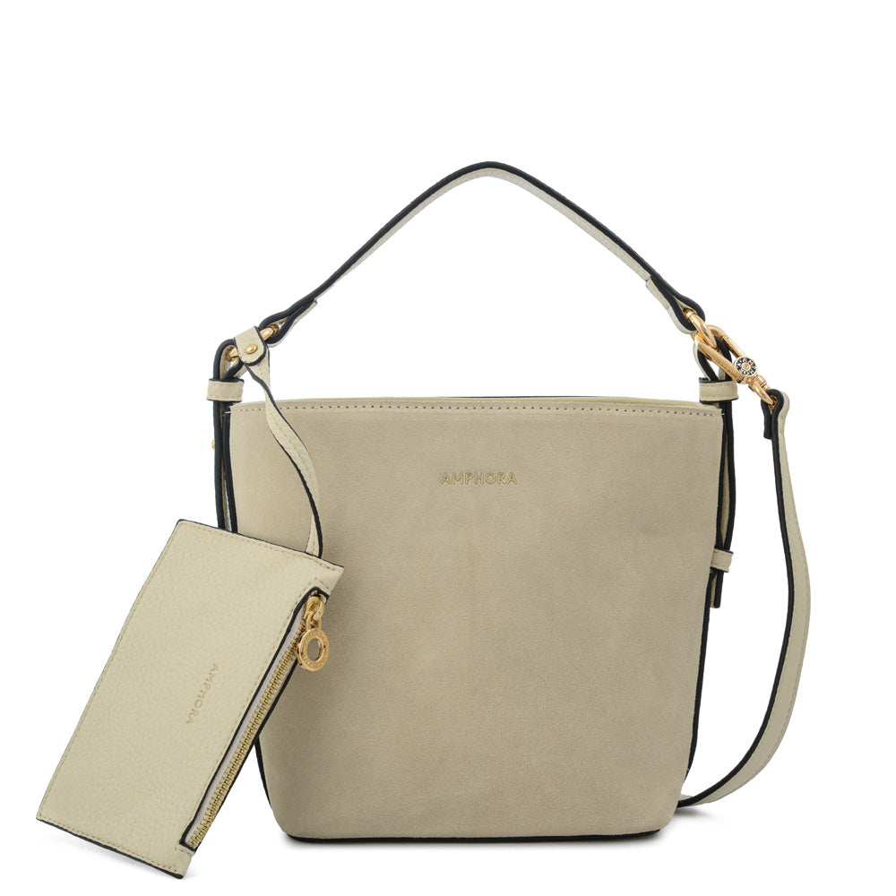 Cartera Bandolera renata mediana blanco crudo